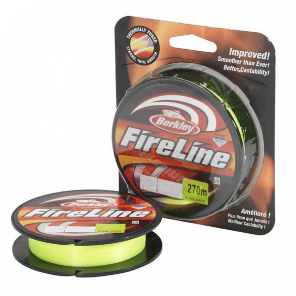 Леска Berkley FireLine 0,12mm 6,8kg 270m, Flame Green (зелёный неон) в Якутске