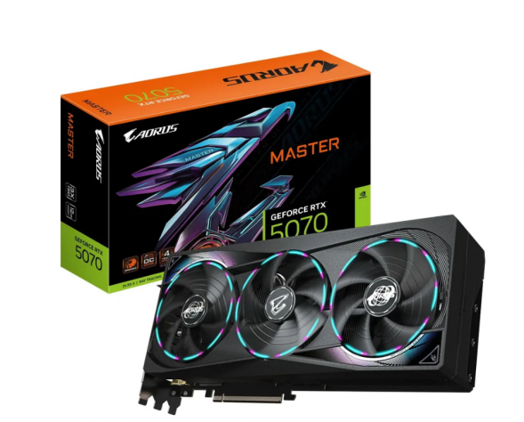 Видеокарта Gigabyte GeForce RTX 5070 AORUS MASTER, 12 ГБ GDDR7 в Якутске