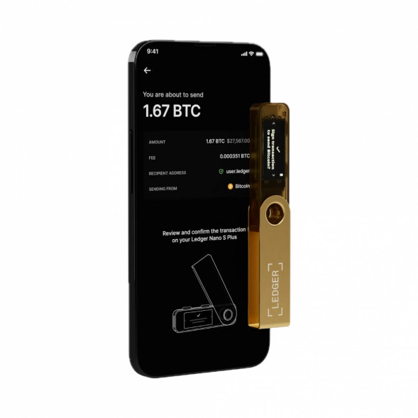 Криптокошелек Ledger Nano S Plus 1 шт., золотой в Якутске