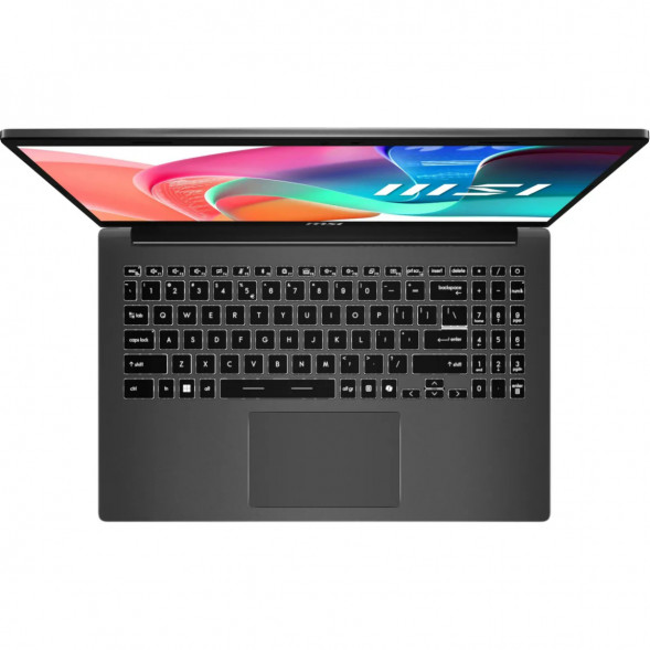 Ноутбук MSI Modern 15 F1MXG-1280RU (15.6&amp;quot;, IPS, Intel Core 7 150U, 10 ядер, 16 ГБ DDR5, SSD 512 ГБ, Intel Iris Xe Graphics, Windows 11), чёрный в Якутске