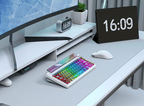 Беспроводная игровая механическая клавиатура Ajazz Pixel 68, 8K, Hot-Swap, RGB, с матричным LED экраном в Якутске