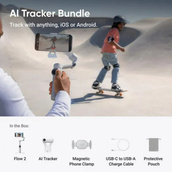 Стабилизатор Insta360 Flow 2 AI Tracker Bundle, Stone Gray в Якутске