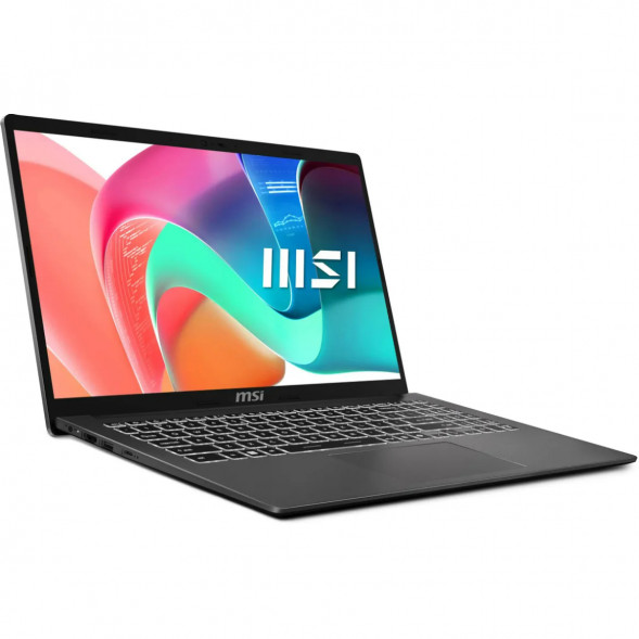 Ноутбук MSI Modern 15 F1MXG-1281RU (15.6&amp;quot;, IPS, Intel Core 5 120U, 10 ядер, 16 ГБ DDR5, SSD 512 ГБ, Intel Iris Xe Graphics, Windows 11), чёрный в Якутске