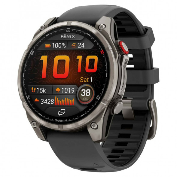 Умные часы Garmin Fenix 8 PRO, 47 мм, AMOLED, Sapphire, Titanium with Graphite/Black Silicone Band 010-03198-10 в Якутске