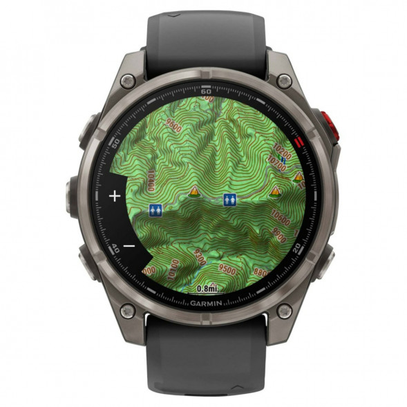 Умные часы Garmin Fenix 8 PRO, 51 мм, AMOLED, Sapphire, Titanium with Graphite/Black Silicone Band 010-03199-10 в Якутске
