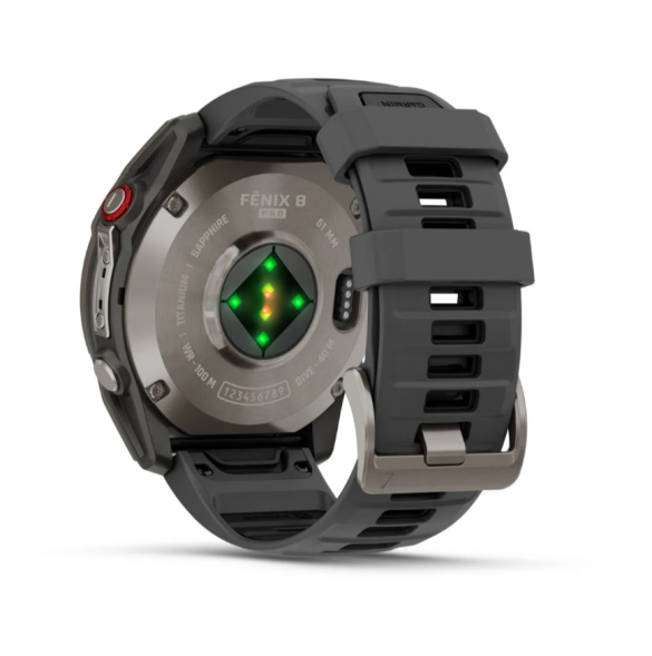 Умные часы Garmin Fenix 8 PRO, 51 мм, AMOLED, Sapphire, Titanium with Graphite/Black Silicone Band 010-03199-10 в Якутске