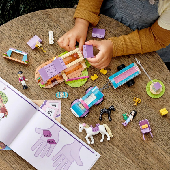 Конструктор LEGO Friends 41441 Тренировка лошади и прицеп для перевозки в Якутске