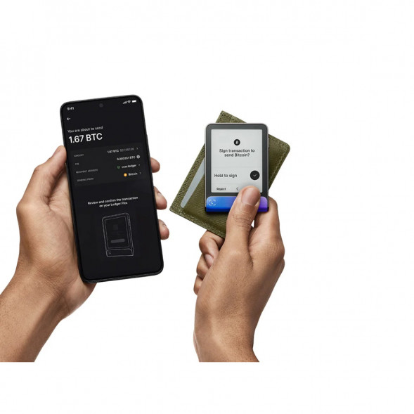 Аппаратный криптокошелек Ledger Flex+Recovery Key, Neptune Blue в Якутске