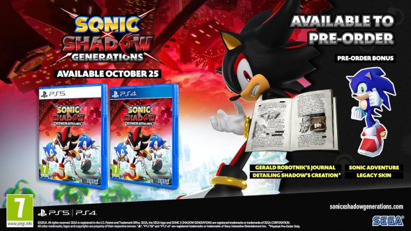 Игра Sonic x Shadow Generations Day One Edition [PS4, русские субтитры] в Якутске
