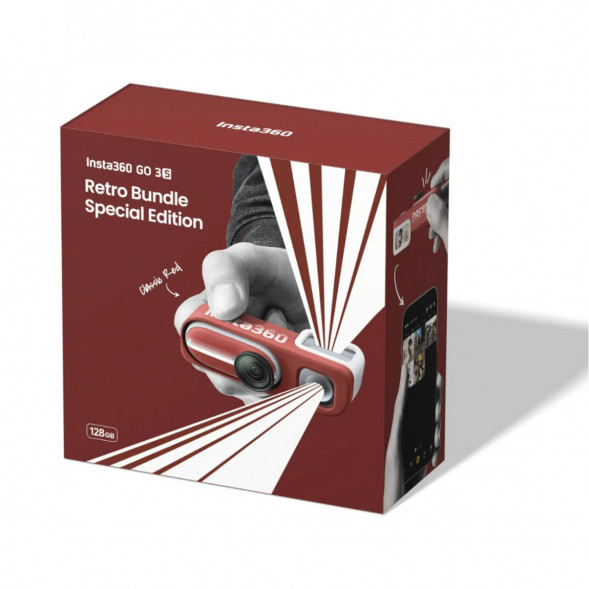 Экшн-камера Insta360 Go 3S Retro Bundle Special Edition 128ГБ, Red в Якутске